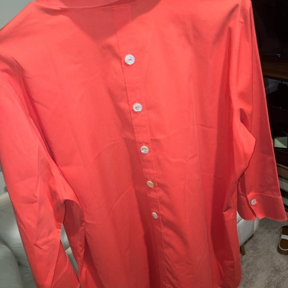 Foxcroft Vibrant Red Non-Iron Shirt - Picture 3 of 3